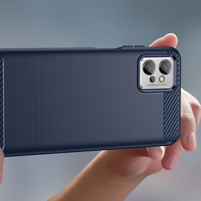 Anglies dėklas Xiaomi Poco F4 5G lankstus silikoninis anglies dangtelis juodas