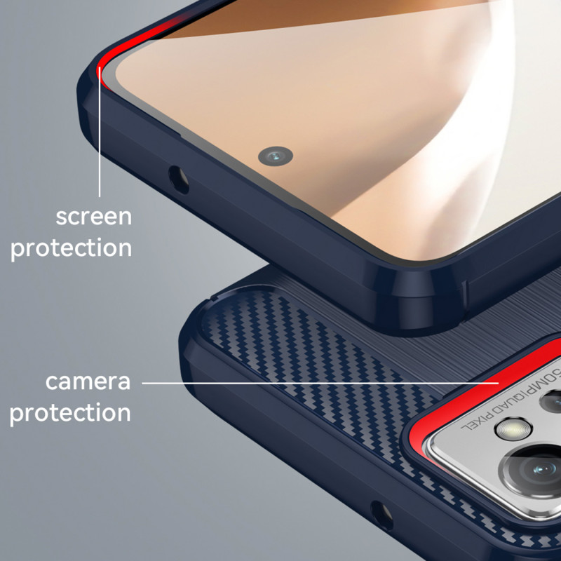 Anglies dėklas Xiaomi Poco F4 5G lankstus silikoninis anglies dangtelis juodas