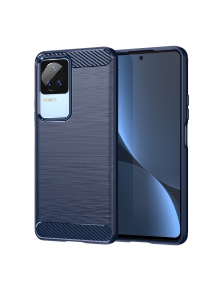 Anglies dėklas Xiaomi Poco F4 5G lankstus silikoninis anglies dangtelis mėlynas