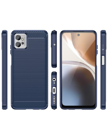 Anglies dėklas Xiaomi Poco F4 5G lankstus silikoninis anglies dangtelis mėlynas