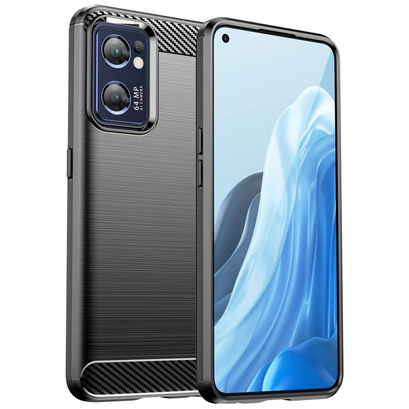 Anglies dėklas, skirtas Realme Narzo 50 5G lankstus silikoninis anglies dangtelis juodas Anglies dėklas, skirtas Realme Narzo 50 5G lankstus silikoninis anglies dangtelis juodas