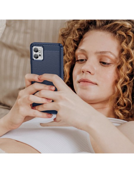 Anglies dėklas, skirtas Realme Narzo 50 5G lankstus silikoninis anglies dangtelis juodas