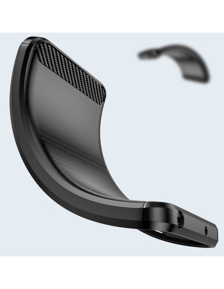 Anglies dėklas, skirtas Realme GT Neo 3 lankstus silikoninis anglies dangtelis, juodas