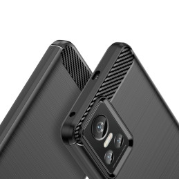 Anglies dėklas, skirtas Realme GT Neo 3 lankstus silikoninis anglies dangtelis, juodas