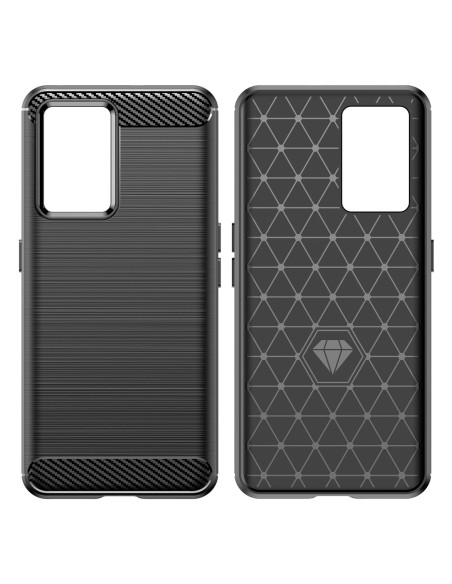 Anglies dėklas, skirtas Realme GT Neo 3 lankstus silikoninis anglies dangtelis, juodas