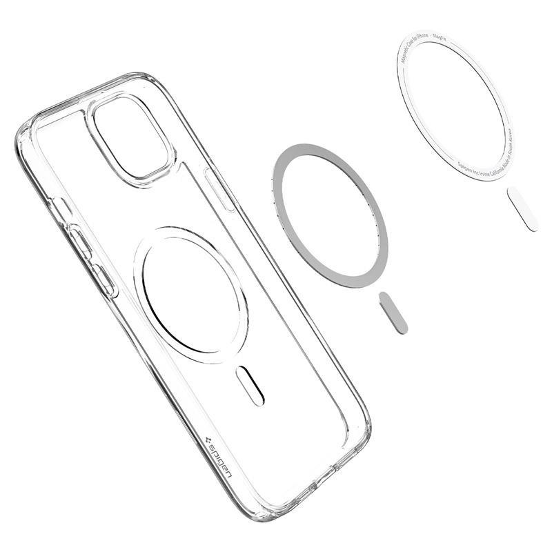 Spigen Ultra Hybrid Mag Dėklas su MagSafe, skirtas iPhone 14 Plus – skaidrus ir juodas