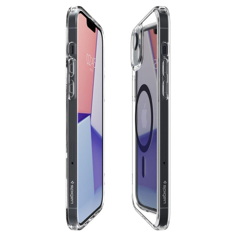 Spigen Ultra Hybrid Mag Dėklas su MagSafe, skirtas iPhone 14 Plus – skaidrus ir juodas