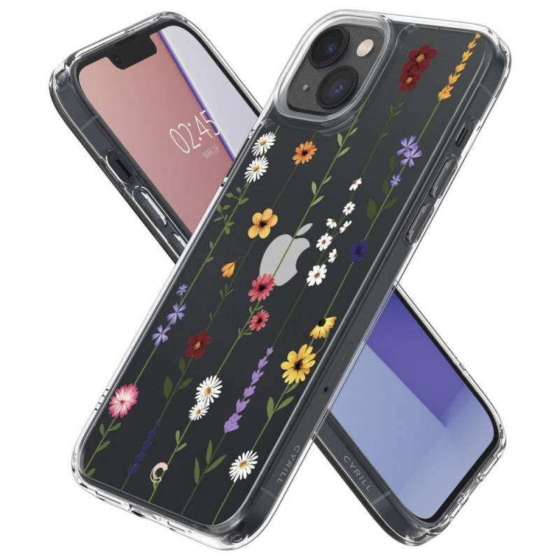 Spigen Cyrill Cecile dėklas iPhone 14 Plus - skaidrus su gėlėmis