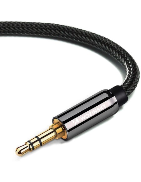 Universalus kabelio mini lizdas AUX 3m juodas