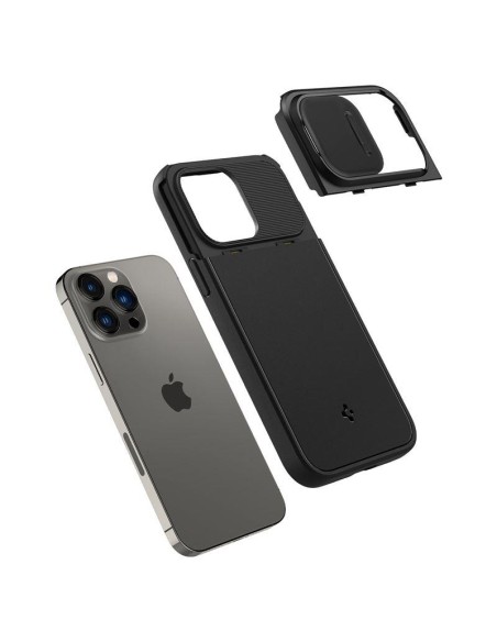 Spigen Optik Armor Mag dėklas su MagSafe iPhone 14 Pro - juodas Spigen Optik Armor Mag dėklas su MagSafe iPhone 14 Pro - juodas