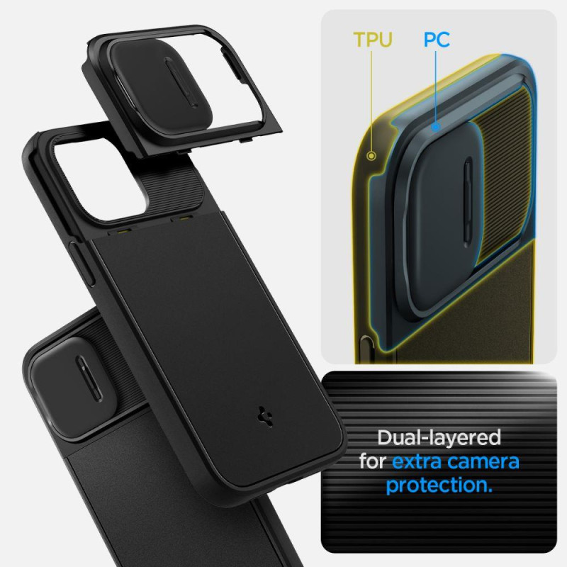 Spigen Optik Armor Mag dėklas su MagSafe iPhone 14 Pro - juodas