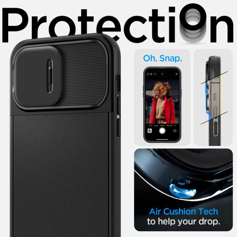 Spigen Optik Armor Mag dėklas su MagSafe iPhone 14 Pro - juodas