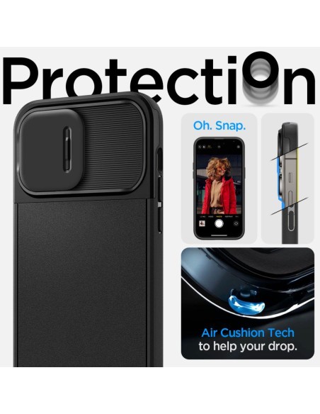 Spigen Optik Armor Mag dėklas su MagSafe iPhone 14 Pro - juodas Spigen Optik Armor Mag dėklas su MagSafe iPhone 14 Pro - juodas