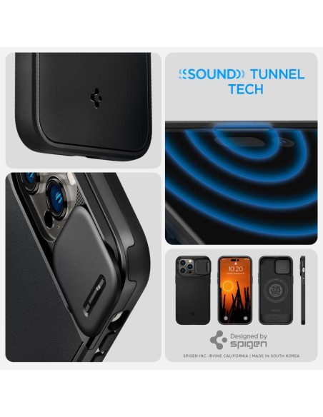 Spigen Optik Armor Mag dėklas su MagSafe iPhone 14 Pro - juodas Spigen Optik Armor Mag dėklas su MagSafe iPhone 14 Pro - juodas