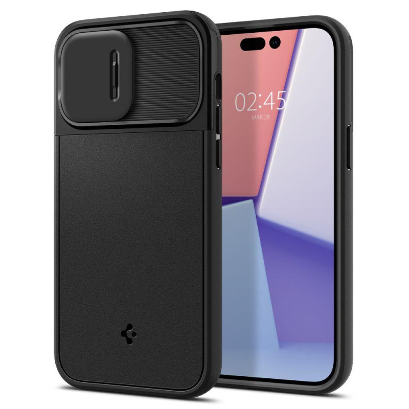 Spigen Optik Armor Mag dėklas su MagSafe iPhone 14 Pro - juodas