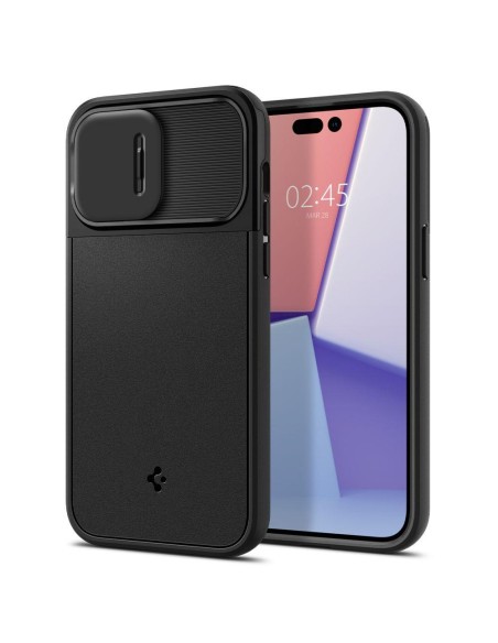 Spigen Optik Armor Mag dėklas su MagSafe iPhone 14 Pro - juodas Spigen Optik Armor Mag dėklas su MagSafe iPhone 14 Pro - juodas