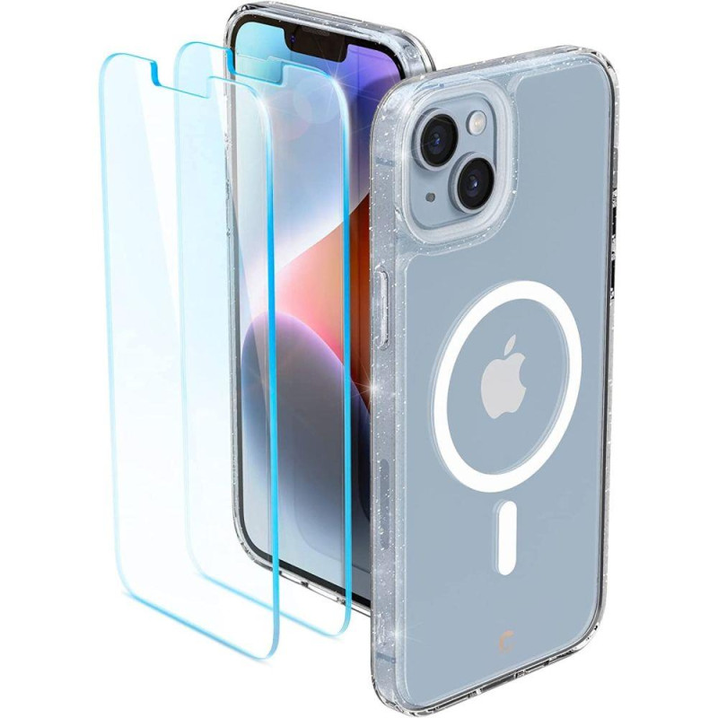 Spigen Cyrill Shine Mag dėklas su MagSafe iPhone 14 Plus - skaidrus ir blizgantis