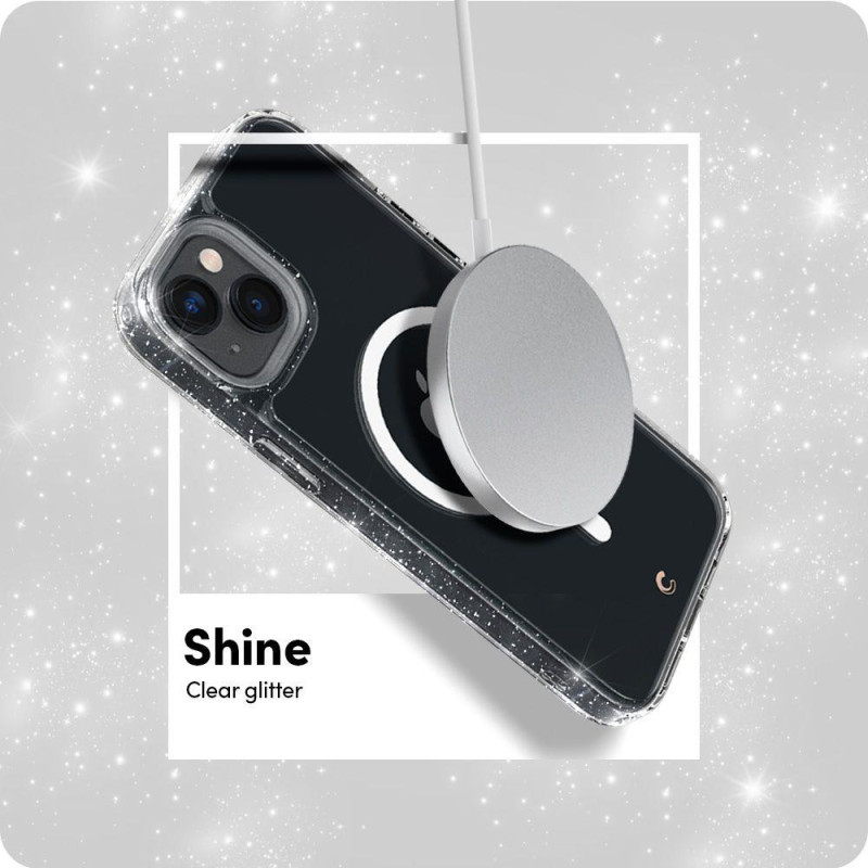 Spigen Cyrill Shine Mag dėklas su MagSafe iPhone 14 Plus - skaidrus ir blizgantis
