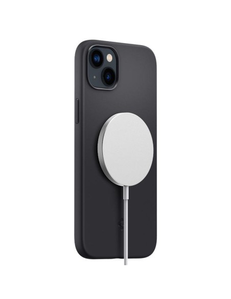 Spigen Silicone Fit Mag dėklas su MagSafe iPhone 14 Plus - juodas Spigen Silicone Fit Mag dėklas su MagSafe iPhone 14 Plus - juodas