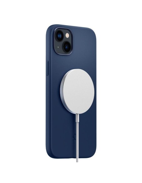 Spigen Silicone Fit Mag dėklas su MagSafe iPhone 14 Plus - mėlynas