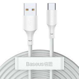 2x USB laidas USB-C greitas įkrovimas Maitinimo tiekimas Greitas įkrovimas 40 W 5 A 1,5 m baltas