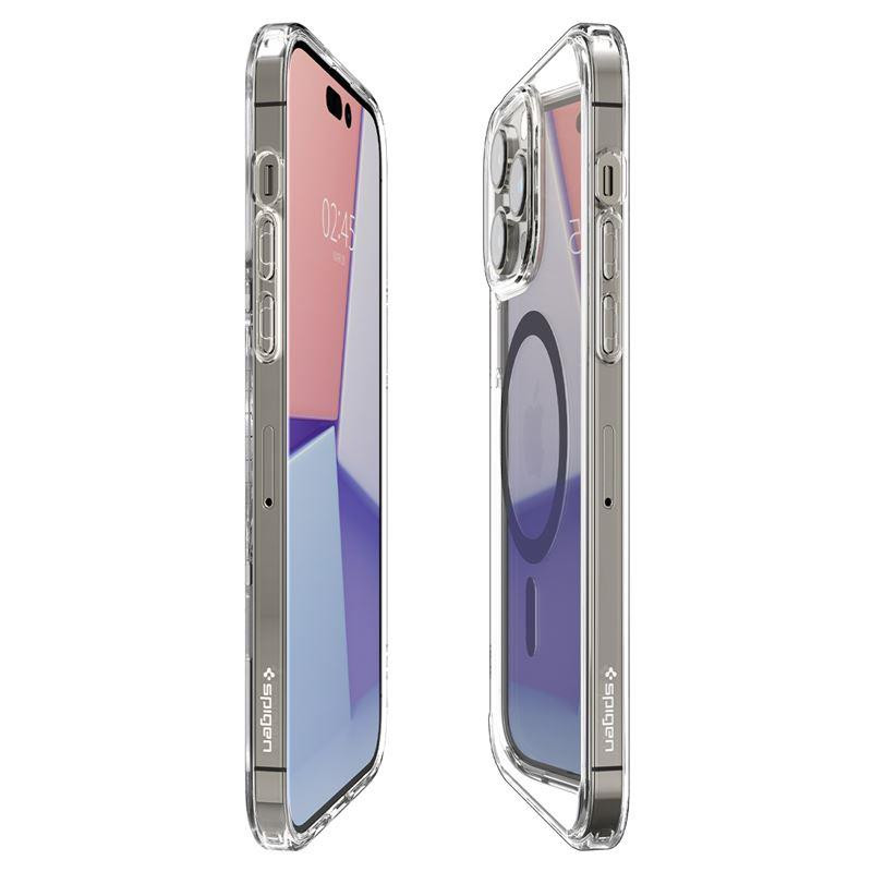 Spigen Ultra Hybrid Mag dėklas su MagSafe, skirtas iPhone 14 Pro - skaidrus ir grafitas