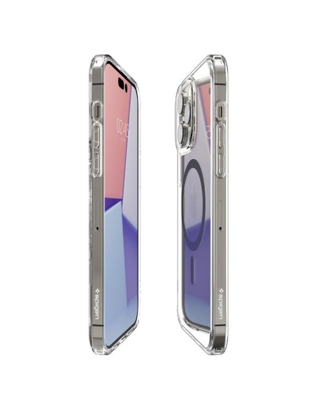 Spigen Ultra Hybrid Mag dėklas su MagSafe, skirtas iPhone 14 Pro - skaidrus ir grafitas Spigen Ultra Hybrid Mag dėklas su MagSafe, skirtas iPhone 14 Pro - skaidrus ir grafitas