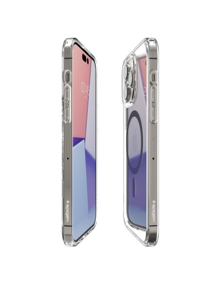 Spigen Ultra Hybrid Mag dėklas su MagSafe, skirtas iPhone 14 Pro - skaidrus ir grafitas Spigen Ultra Hybrid Mag dėklas su MagSafe, skirtas iPhone 14 Pro - skaidrus ir grafitas