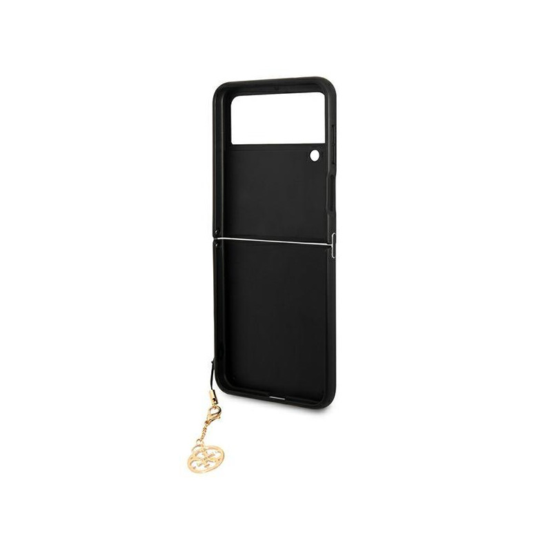 Guess GUHCZF4GF4GBR F721 Z Flip 4 rudas/ rudas kietas dėklas 4G Charms Collection