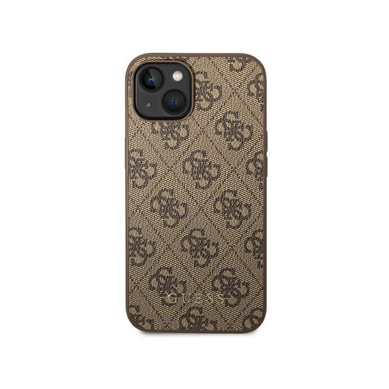 Guess GUHCP14MG4GFBR iPhone 14 Plus 6,7" rudas/ rudas kietas dėklas 4G metalinis auksinis logotipas