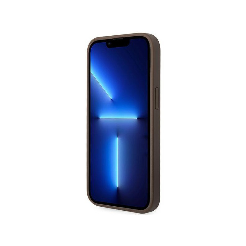 Guess GUHCP14MG4GFBR iPhone 14 Plus 6,7" rudas/ rudas kietas dėklas 4G metalinis auksinis logotipas