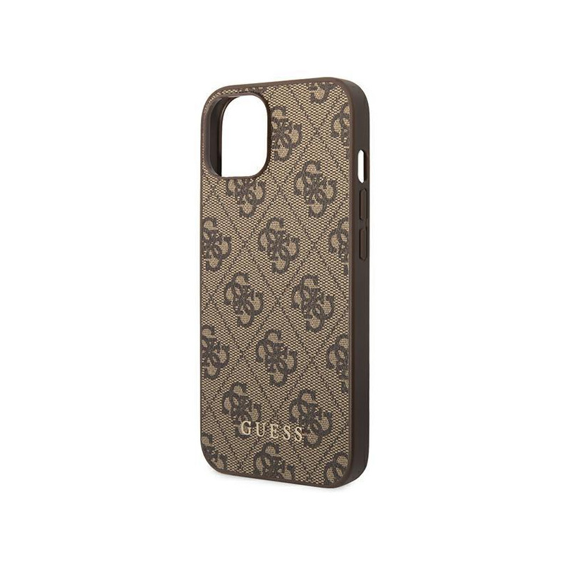 Guess GUHCP14MG4GFBR iPhone 14 Plus 6,7" rudas/ rudas kietas dėklas 4G metalinis auksinis logotipas