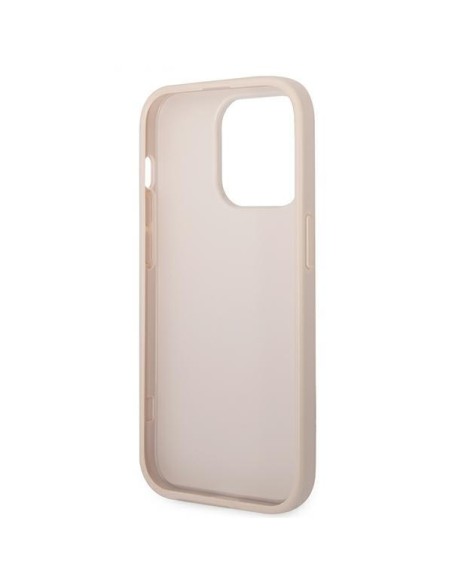 Guess 4G Metal Gold Logo dėklas, skirtas iPhone 14 Pro Max - rožinis Guess 4G Metal Gold Logo dėklas, skirtas iPhone 14 Pro Max - rožinis