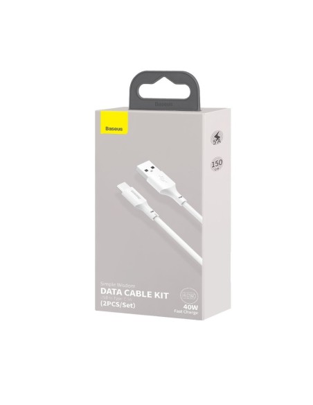 2x USB laidas USB-C greitas įkrovimas Maitinimo tiekimas Greitas įkrovimas 40 W 5 A 1,5 m baltas 2x USB laidas USB-C greitas įkrovimas Maitinimo tiekimas Greitas įkrovimas 40 W 5 A 1,5 m baltas