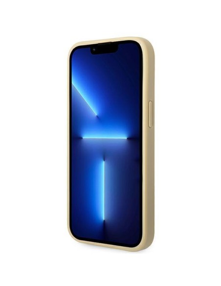 Guess Glitter Script dėklas iPhone 14 Plus - auksinis