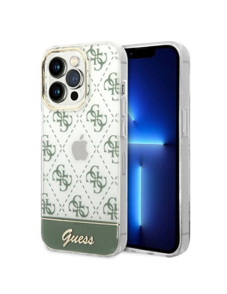 Guess GUHCP14XHG4MHA iPhone 14 Pro Max 6,7" chaki kieto dėklo 4G šablono scenarijus Guess GUHCP14XHG4MHA iPhone 14 Pro Max 6,7" chaki kieto dėklo 4G šablono scenarijus