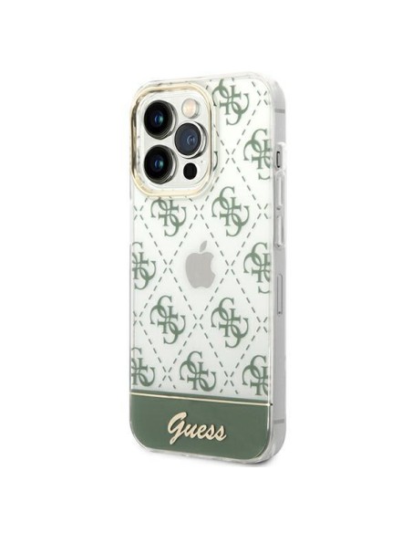 Guess GUHCP14XHG4MHA iPhone 14 Pro Max 6,7" chaki kieto dėklo 4G šablono scenarijus Guess GUHCP14XHG4MHA iPhone 14 Pro Max 6,7" chaki kieto dėklo 4G šablono scenarijus