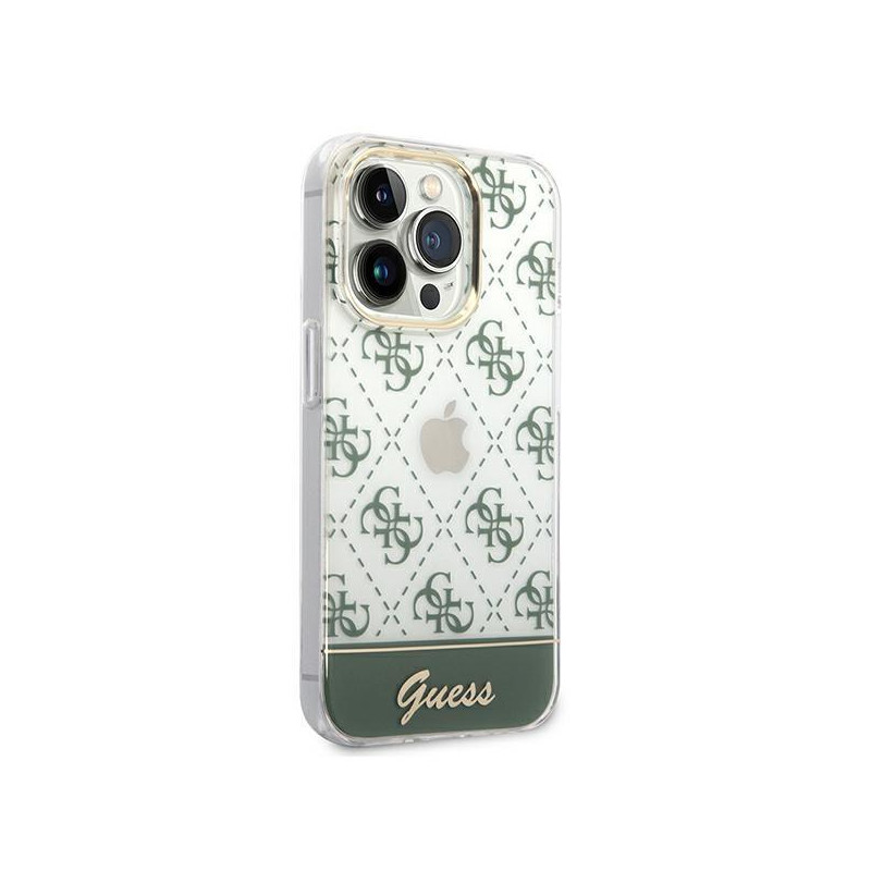 Guess GUHCP14XHG4MHA iPhone 14 Pro Max 6,7" chaki kieto dėklo 4G šablono scenarijus