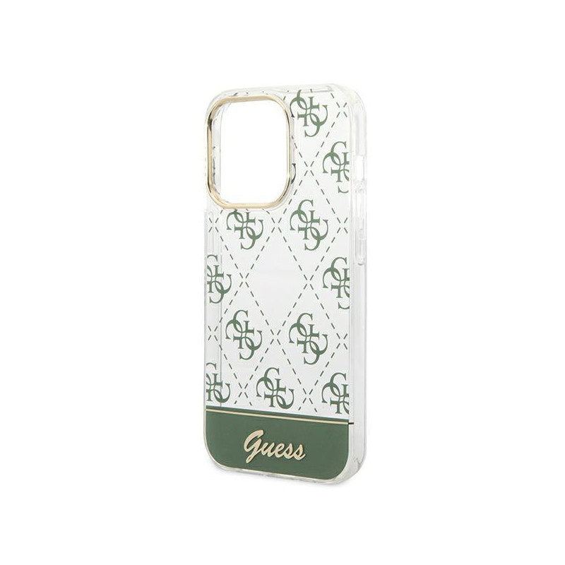 Guess GUHCP14XHG4MHA iPhone 14 Pro Max 6,7" chaki kieto dėklo 4G šablono scenarijus