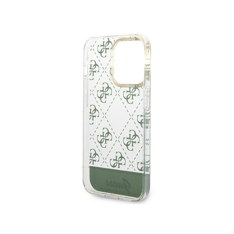 Guess GUHCP14XHG4MHA iPhone 14 Pro Max 6,7" chaki kieto dėklo 4G šablono scenarijus