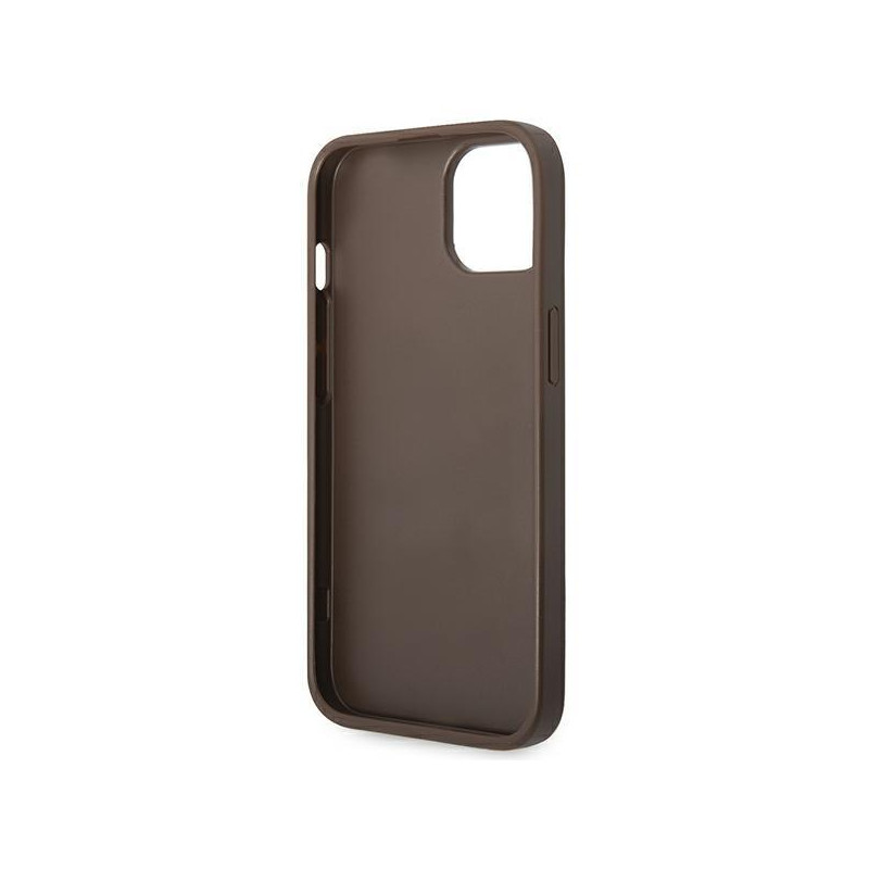 Guess GHUHCP14SG4GLBR iPhone 14 6,1 colio rudas/ rudas kietas dėklas 4G Stripe Collection