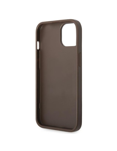 Guess GHUHCP14SG4GLBR iPhone 14 6,1 colio rudas/ rudas kietas dėklas 4G Stripe Collection Guess GHUHCP14SG4GLBR iPhone 14 6,1 colio rudas/ rudas kietas dėklas 4G Stripe Collection