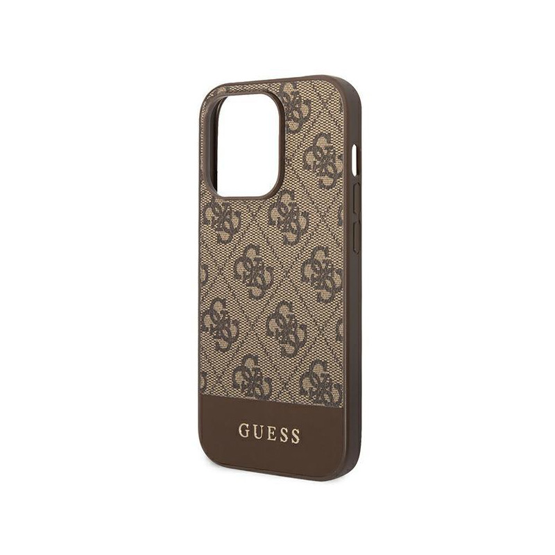 Guess GUHCP14XG4GLBR iPhone 14 Pro Max 6,7" rudas/ rudas kietas dėklas 4G Stripe Collection