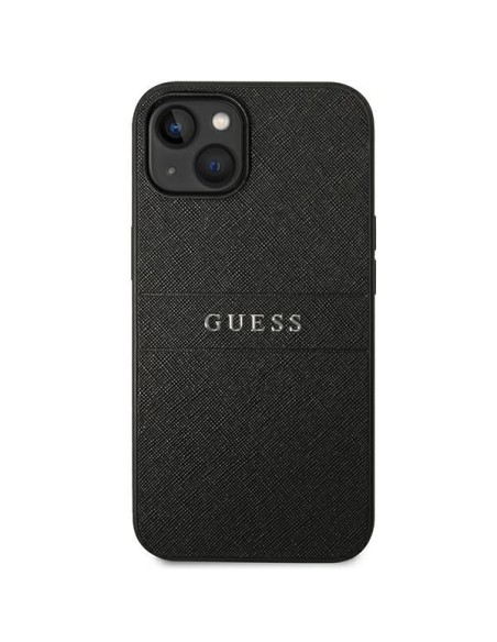 Guess Saffiano Strap dėklas iPhone 14 Plus - juodas Guess Saffiano Strap dėklas iPhone 14 Plus - juodas