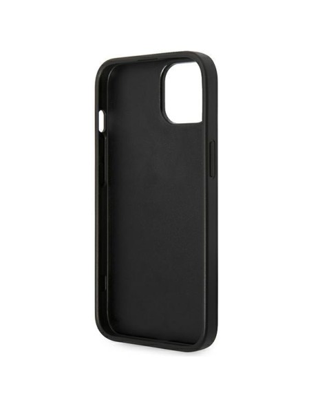 Guess Saffiano Strap dėklas iPhone 14 Plus - juodas Guess Saffiano Strap dėklas iPhone 14 Plus - juodas
