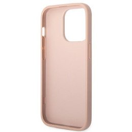 Guess Saffiano Strap dėklas, skirtas iPhone 14 Pro Max - rožinis