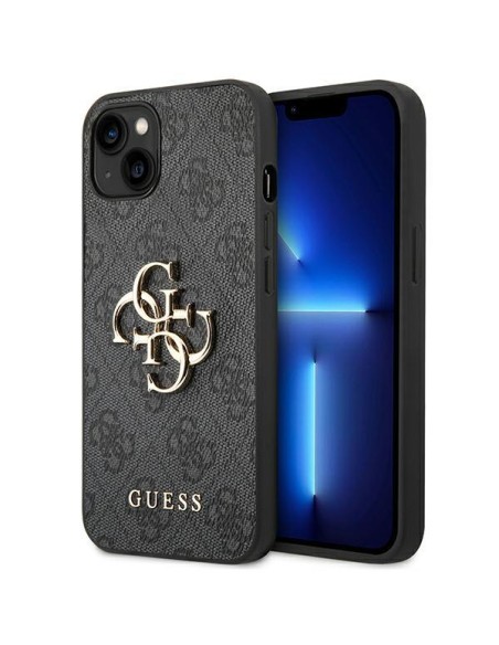 Guess 4G Big Metal Logo dėklas, skirtas iPhone 14 Plus - pilkas Guess 4G Big Metal Logo dėklas, skirtas iPhone 14 Plus - pilkas
