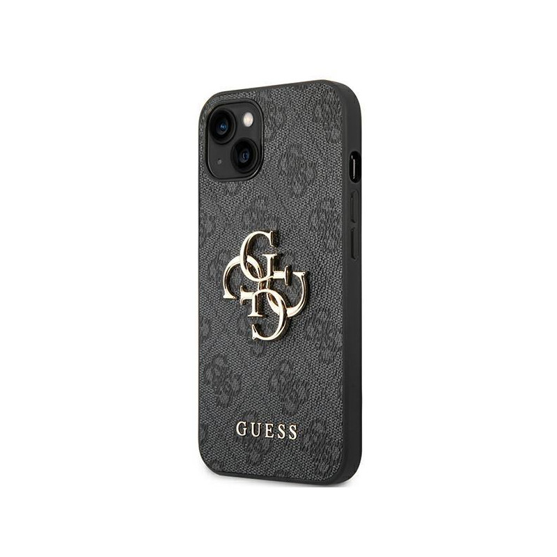 Guess 4G Big Metal Logo dėklas, skirtas iPhone 14 Plus - pilkas