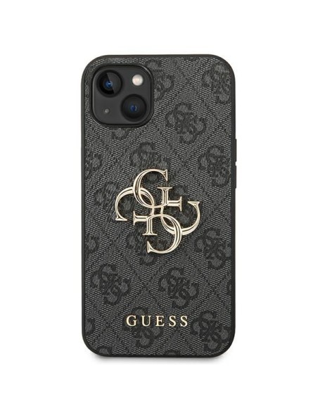 Guess 4G Big Metal Logo dėklas, skirtas iPhone 14 Plus - pilkas Guess 4G Big Metal Logo dėklas, skirtas iPhone 14 Plus - pilkas