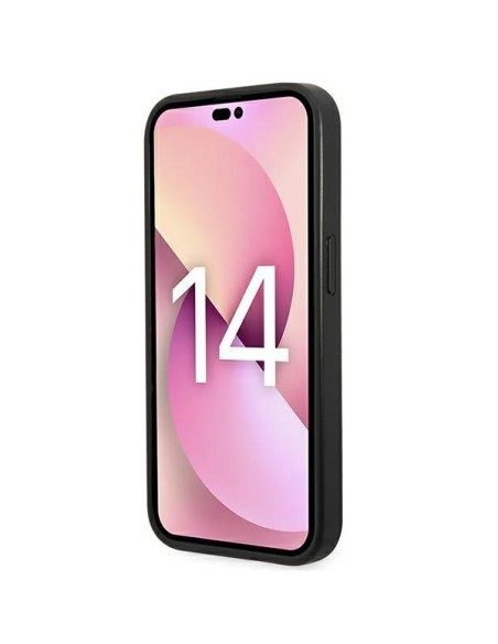 Karl Lagerfeld Saffiano Choupette Head Patch dėklas iPhone 14 Pro Max - juodas Karl Lagerfeld Saffiano Choupette Head Patch dėklas iPhone 14 Pro Max - juodas